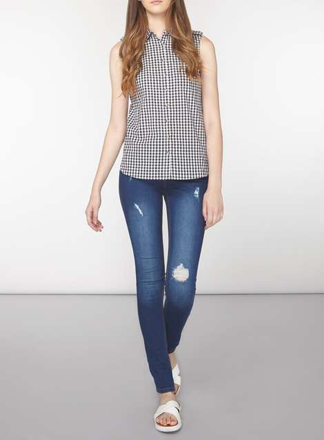 **Tall Bright Blue Casey Skinny Jeans
